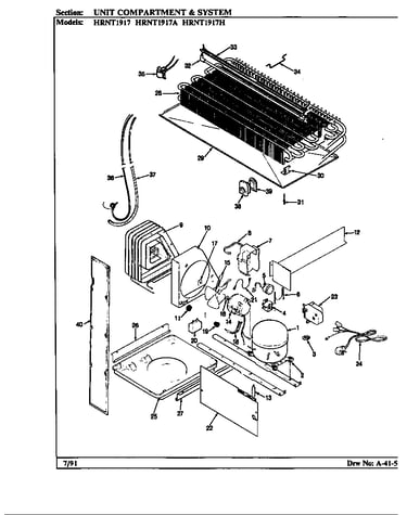Unit compartment & system (hrnt1917/bf53a) (hrnt1917a/bf55a) (hrnt1917h/bf64a)