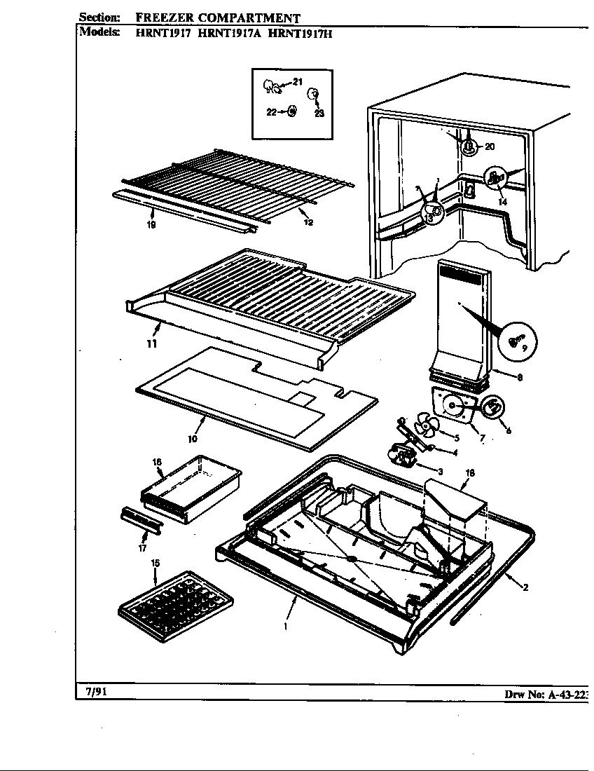 FREEZER COMPARTMENT (HRNT1917/BF53A) (HRNT1917A/BF55A) (HRNT1917H/BF64A)