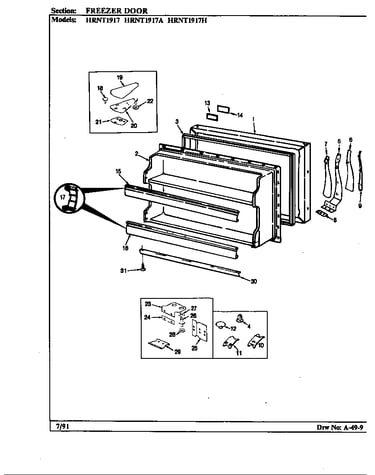 Freezer door