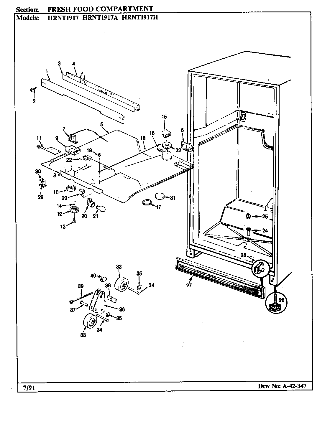 Fresh food compartment (hrnt1917/bf53a) (hrnt1917h/bf64a) (hrnt1917a/bf53a)