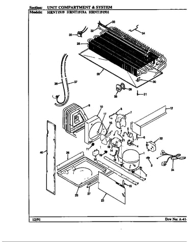 Unit compartment & system (hrnt1919/bf57a) (hrnt1919/bf57b) (hrnt1919a/bf60a) (hrnt1919h/bf65a) (hrnt1919h/bf65b)