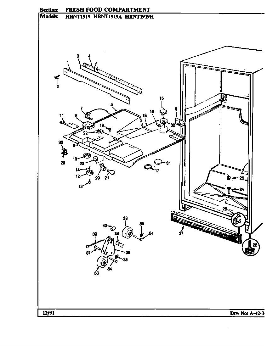 Fresh food compartment (hrnt1919/bf57a) (hrnt1919/bf57b) (hrnt1919a/bf60a) (hrnt1919h/bf65a) (hrnt1919h/bf65b)