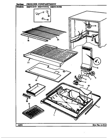 Freezer compartment (hrnt1919/bf57a) (hrnt1919/bf57b) (hrnt1919a/bf60a) (hrnt1919h/bf65a) (hrnt1919h/bf65b)