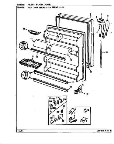 Fresh food door (hrnt1919/bf57a) (hrnt1919/bf57b) (hrnt1919a/bf60a) (hrnt1919/bf60a) (hrnt1919/bf65b)