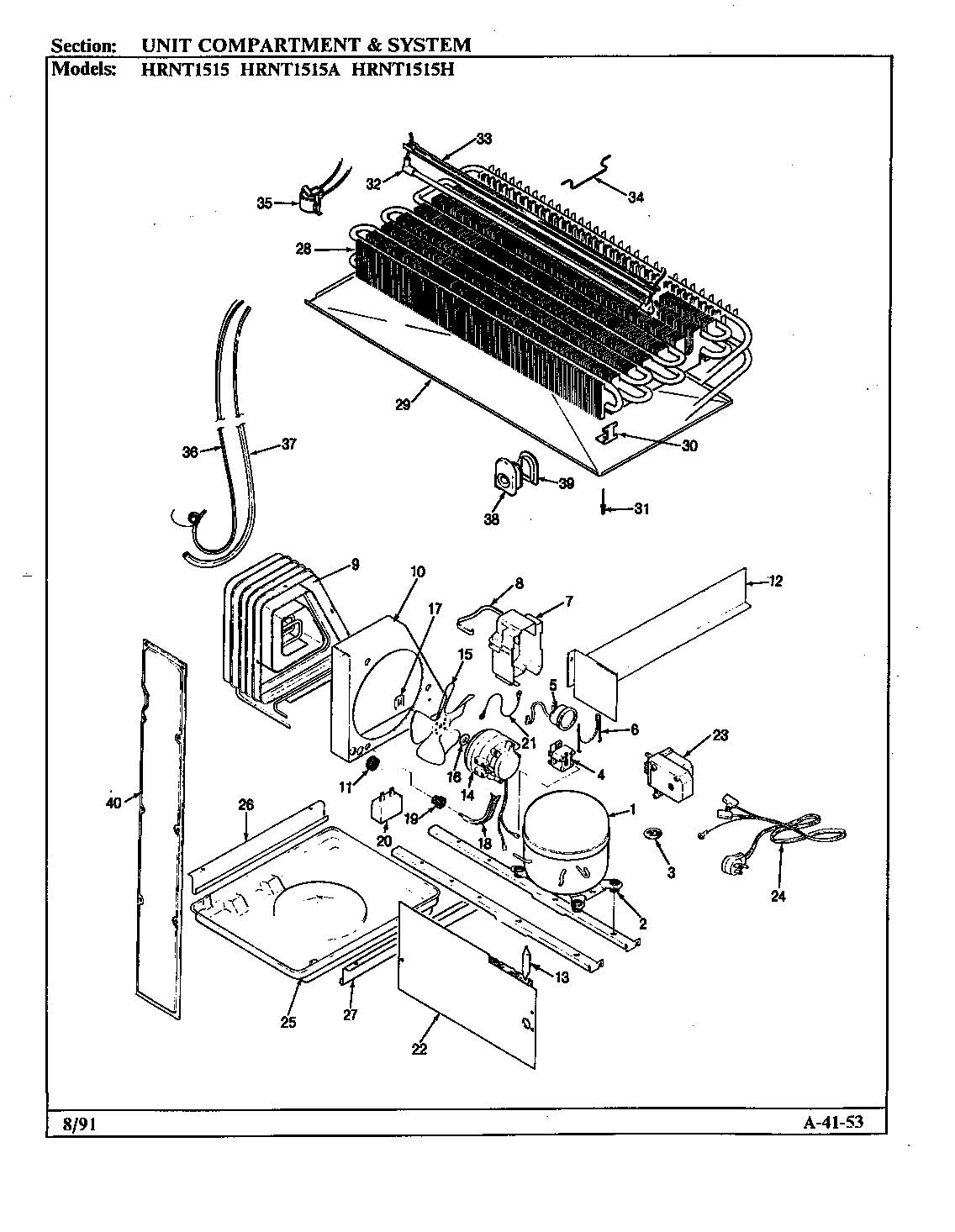 Unit compartment & system