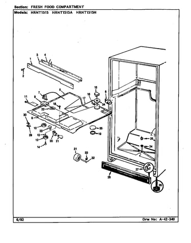 Fresh food compartment (hrnt1515/bf09e) (hrnt1515/bf09f) (hrnt1515a/bf10e) (hrnt1515h/bf11e) (hrnt1515h/bf11f)