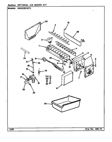 Optional ice maker kit