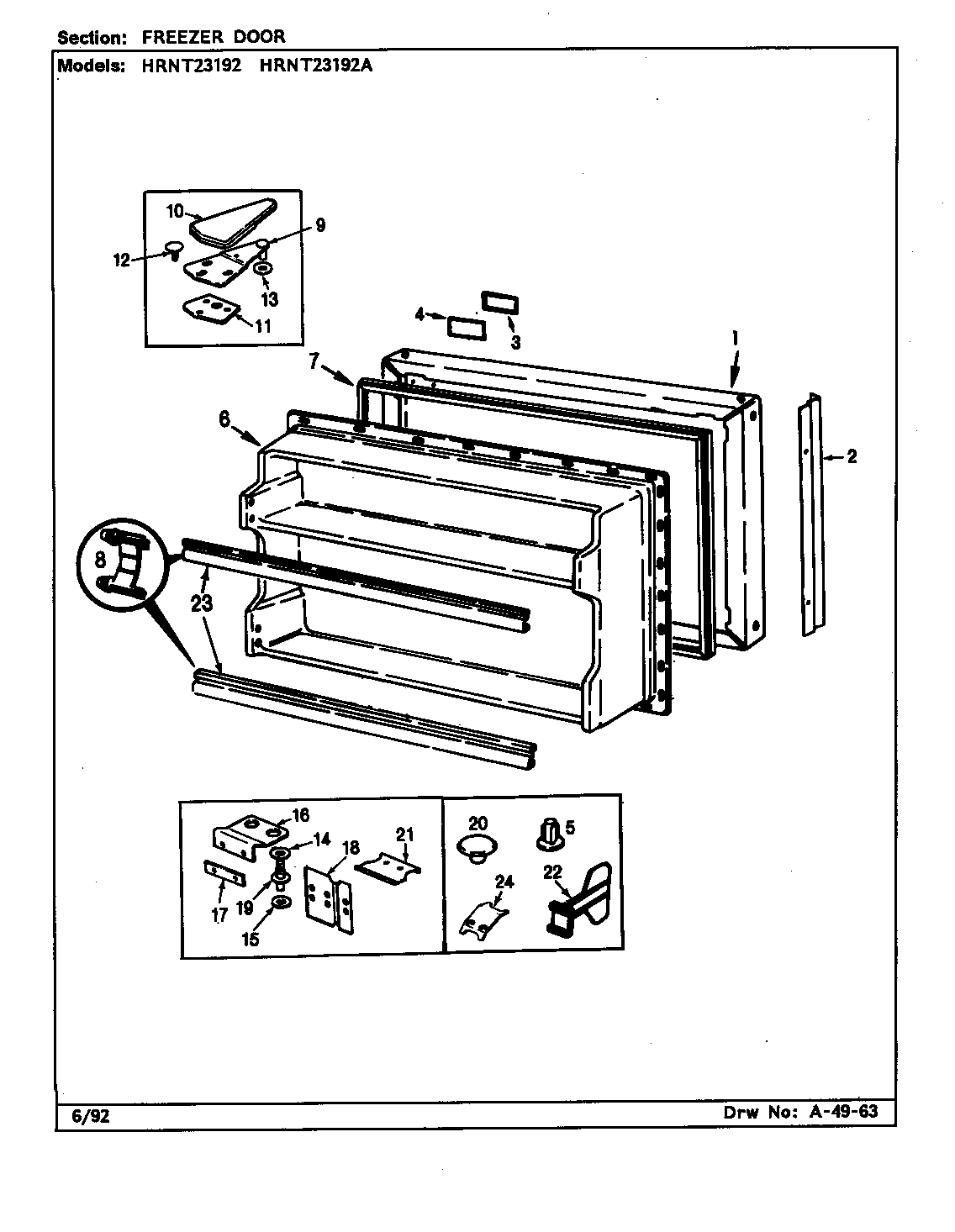 Freezer door