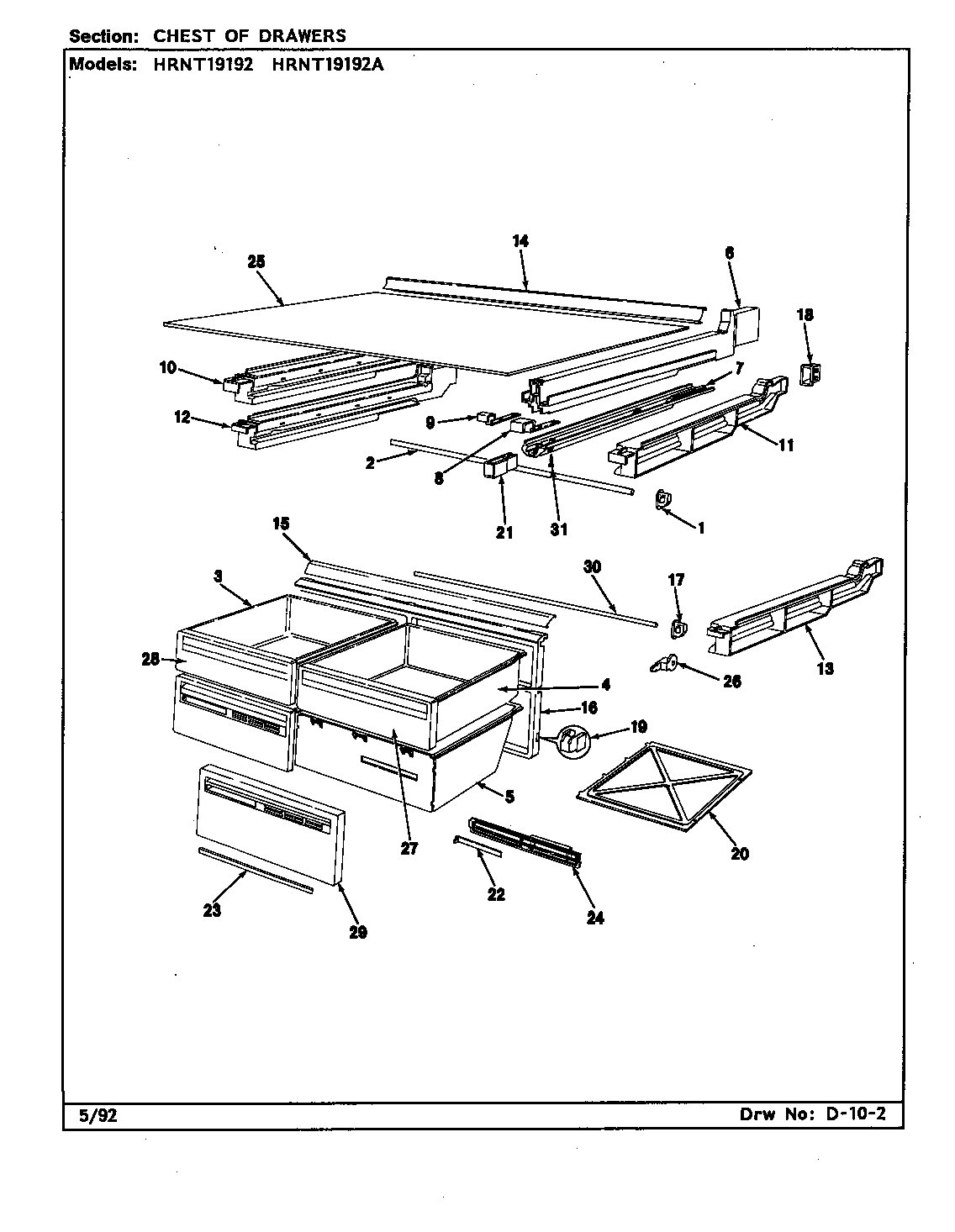 Chest of drawers (hrnt19192/cf51a) (hrnt19192a/cf52a)