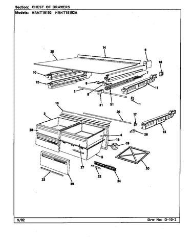 Chest of drawers (hrnt19192/cf51a) (hrnt19192a/cf52a)