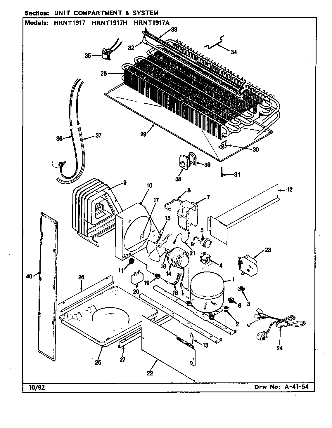 Unit compartment & system