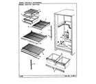 Maytag HRNT1716A/BF33D shelves & accessories diagram