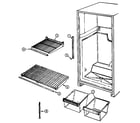Maytag HRNT1535H/DF08A shelves & accessories diagram