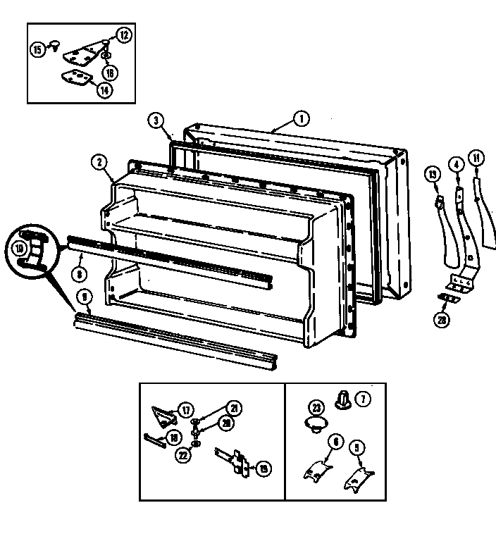 Freezer door