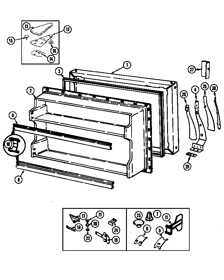 Freezer door