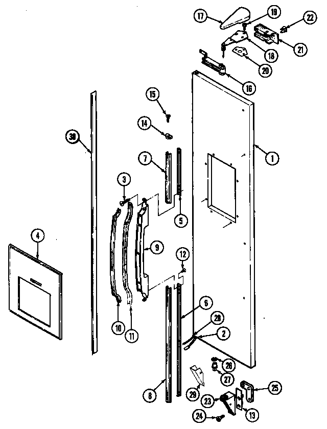 Freezer outer door