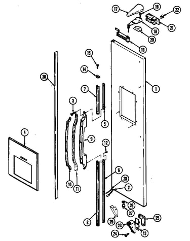 Freezer outer door