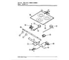 Magic Chef BT16PK-3 main top & burner assembly diagram