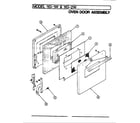 Magic Chef 11GY-1KW oven door assembly diagram