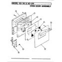 Magic Chef 11GN-1KW oven door assembly diagram