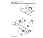 Magic Chef BT18PA-3 main top & burner assembly diagram