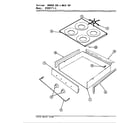 Magic Chef BT85PK-4 burner box & main top diagram