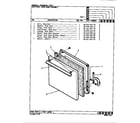 Magic Chef B11GY-1 oven door assembly diagram