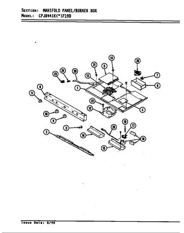 Manifold panel/burner box