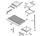 Maytag GT17A83V shelves & accessories diagram