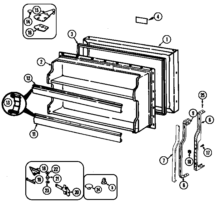 Freezer door