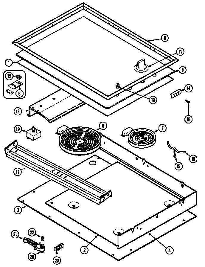 Main top assembly