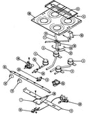 Main top & burner assembly