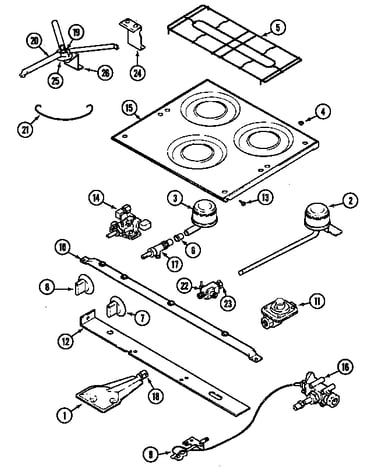Top & burner assembly