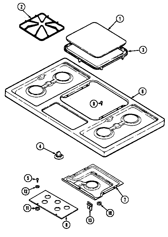 Main top assembly