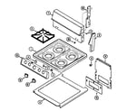 Maytag GM1110PRW top assembly diagram