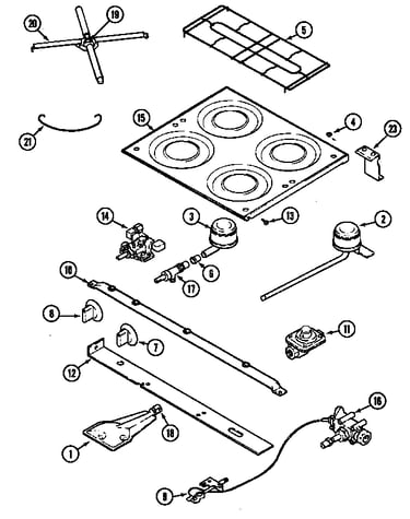Top & burner assembly