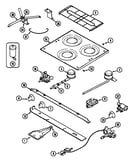 Main top & burner assembly