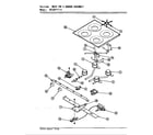 Magic Chef BT22PA-4TZ main top & burner assembly diagram