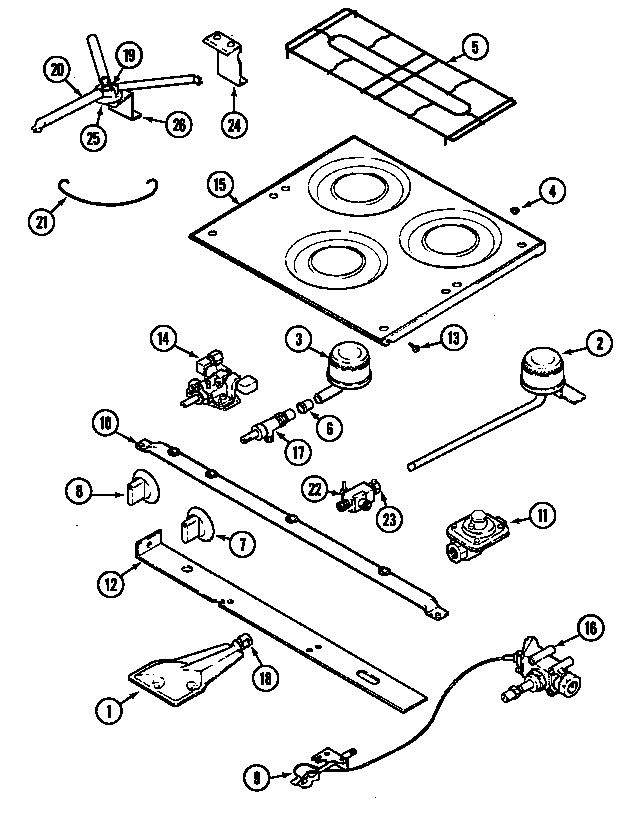 Top & burner assembly