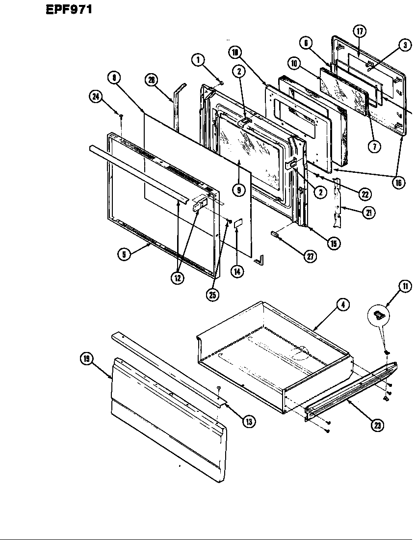 Door/drawer (-579) (epf9-71a579a) (epf9-71w579a)
