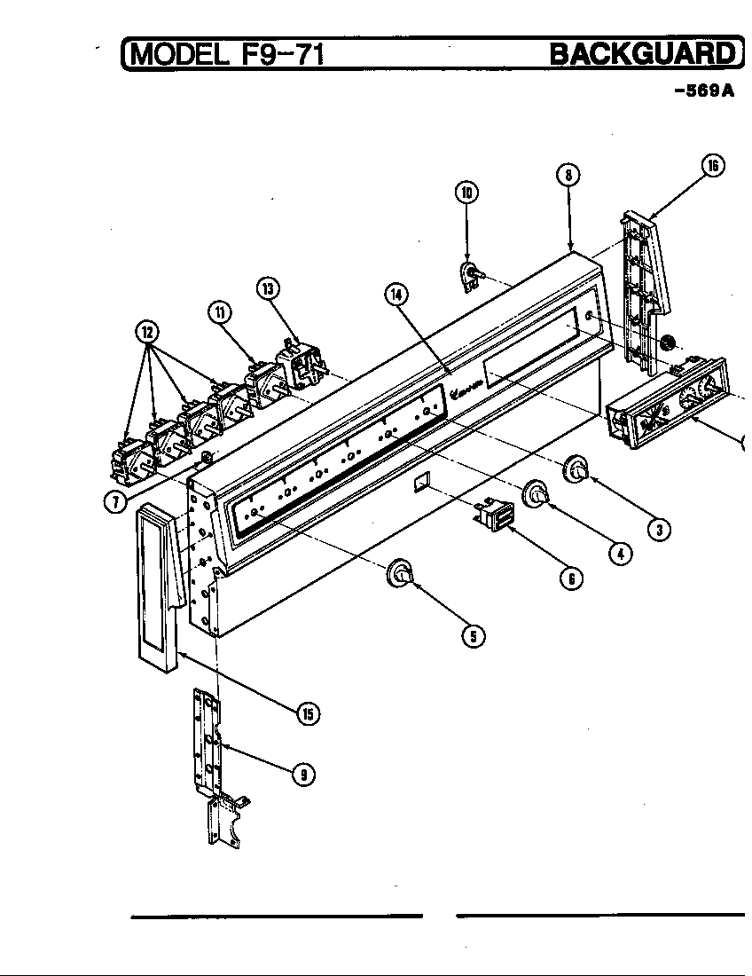 Control panel (-569) (epf9-71a569a) (epf9-71w569a)