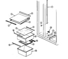 Maytag NS208NW shelves & accessories diagram