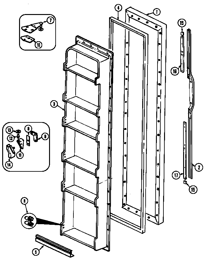 Freezer door