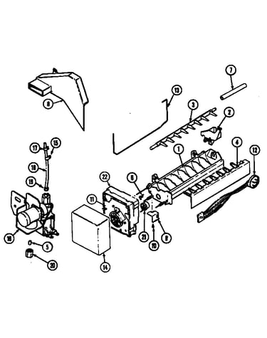 Optional ice maker kit (ice)