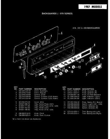 Control panel (-539 models) (ed9-71a539r) (ed9-71w539r)