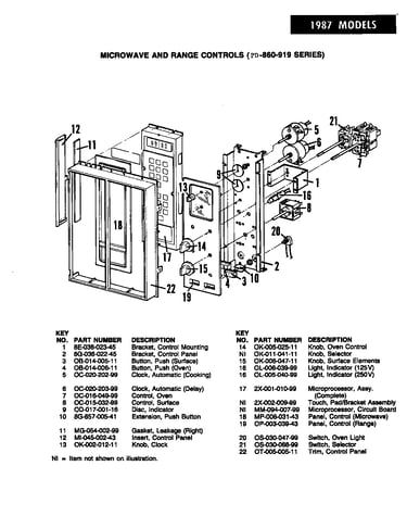 Microwave/oven controls