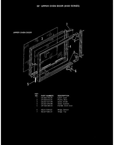 Door (upper oven)