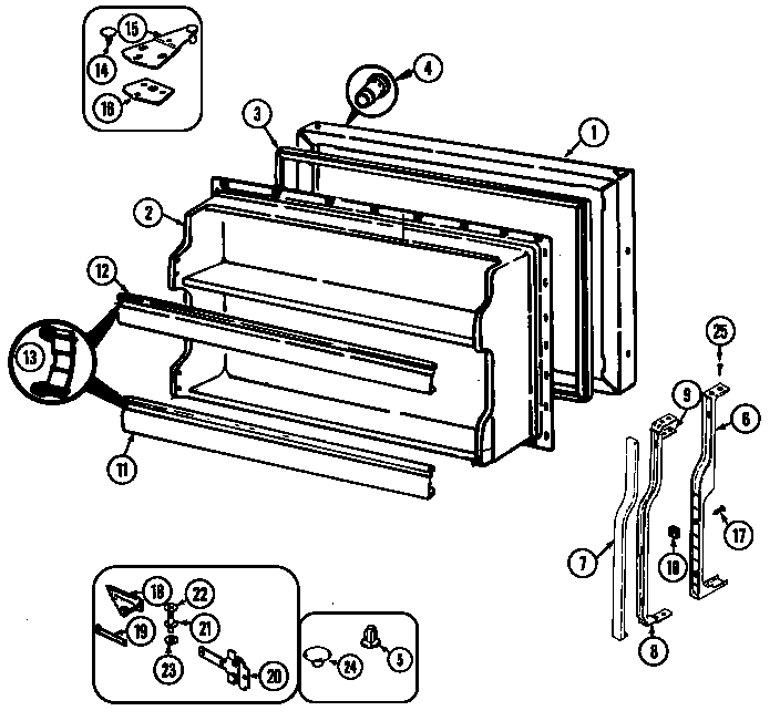 Freezer door