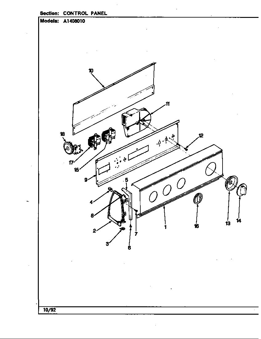 Control panel (rev. g-j)