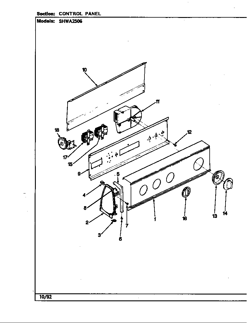 CONTROL PANEL (ORIG. - REV. D)